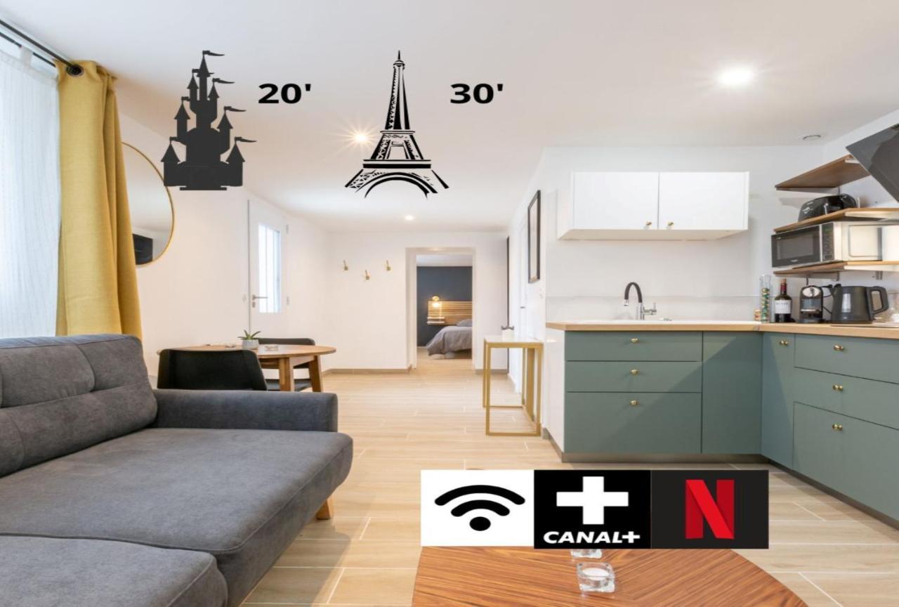 Calme Absolu, Terrasse Et Parking Entre Paris Et Disney Vaires-sur-Marne Exterior foto